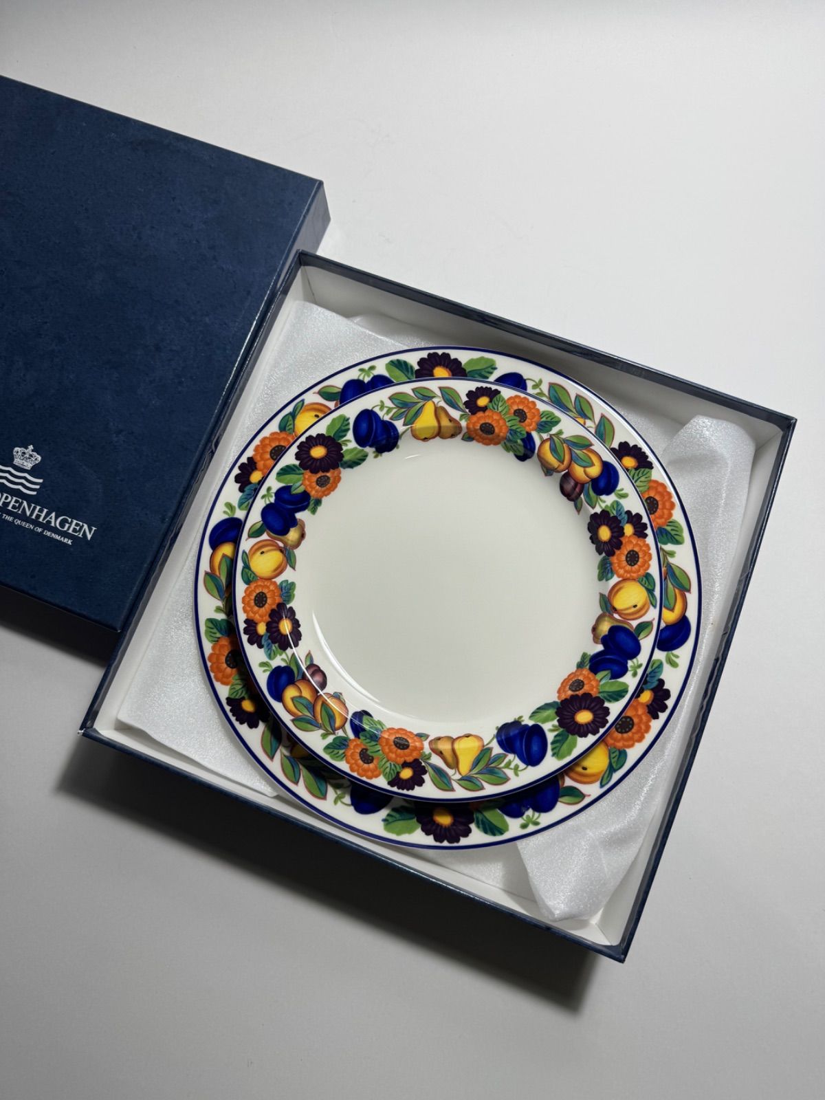 未使用品！ロイヤルコペンハーゲン 「ゴールデンサマー」プレート 大小
