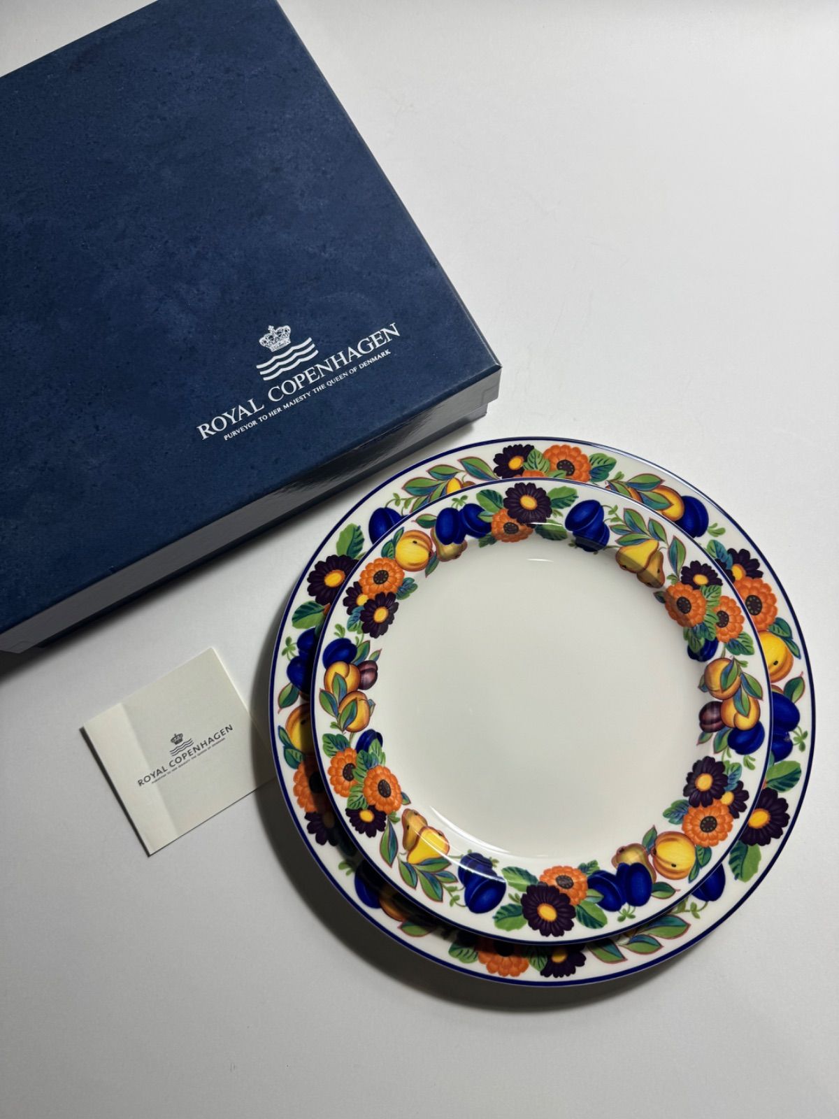 未使用品！ロイヤルコペンハーゲン 「ゴールデンサマー」プレート 大小