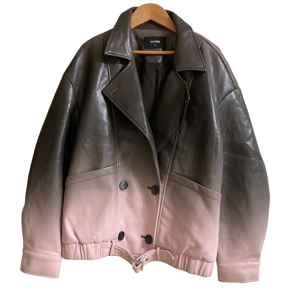 美品 COTRE コトレ Gradient Vegan Leather Light Jacket
