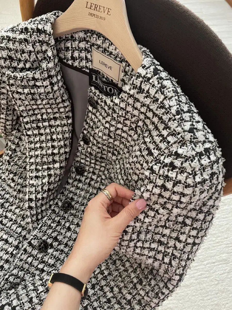 シャペルレーヴ Delicat LINTON Tweeds リン Tweed セットアップ M