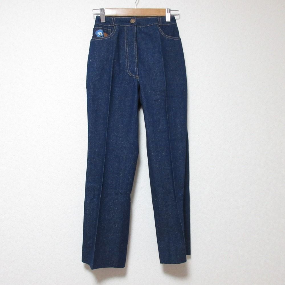 美品 LEONARD レオナール フラワー刺繍 デニムパンツ ジーンズ サイズ