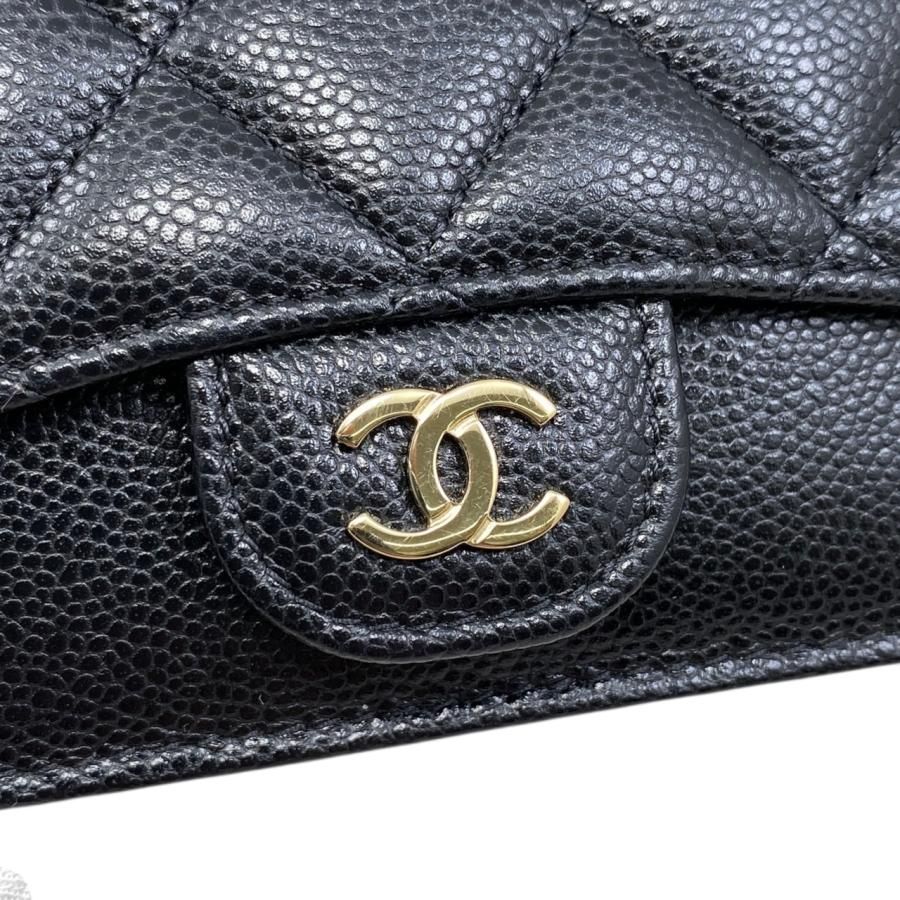 ☆E4877 シャネル カードケース コインケース クラシックジップ