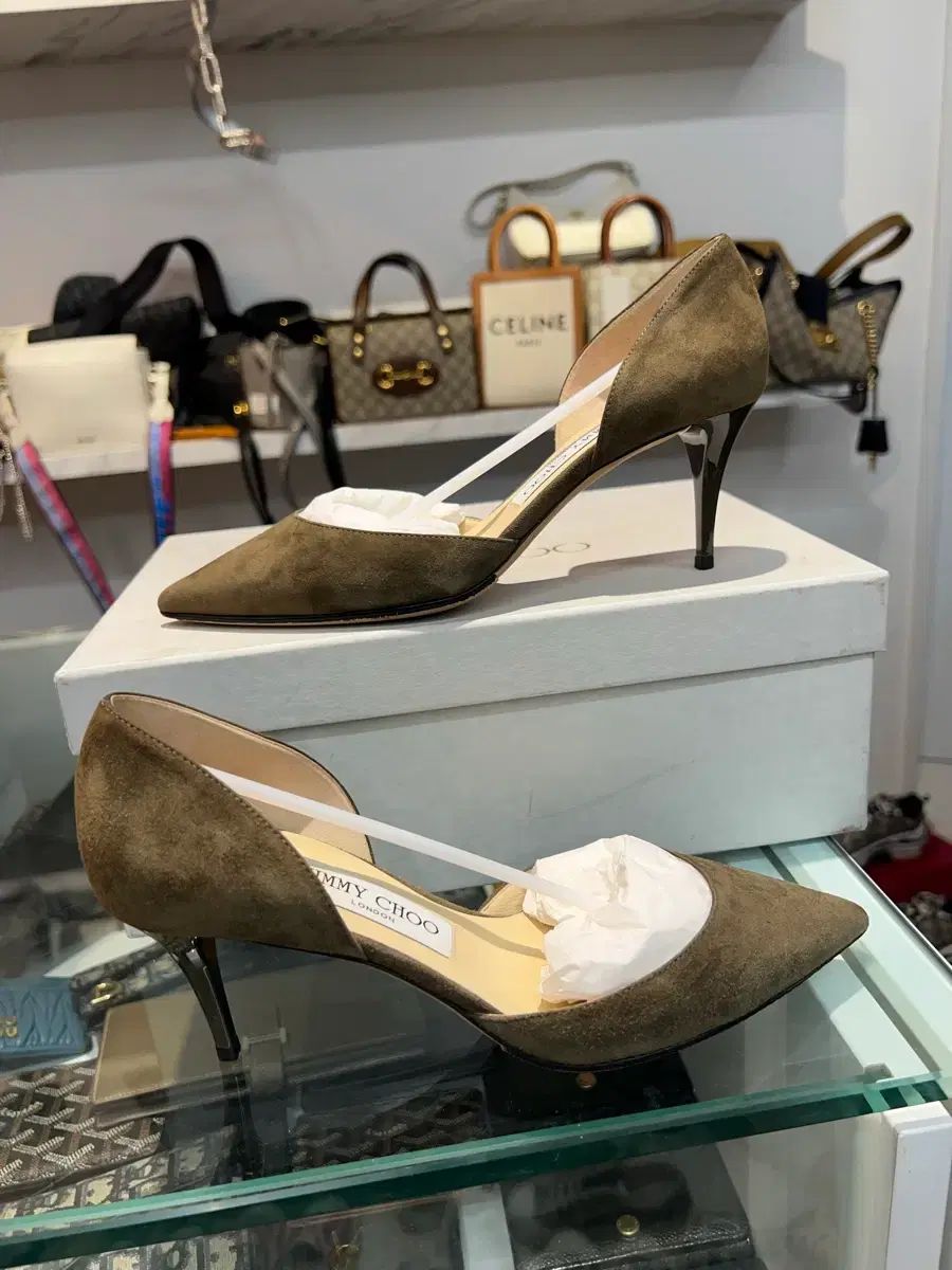 36 5 Jimmy Choo ジミーチュウ スウェード ローファー 靴 レディース