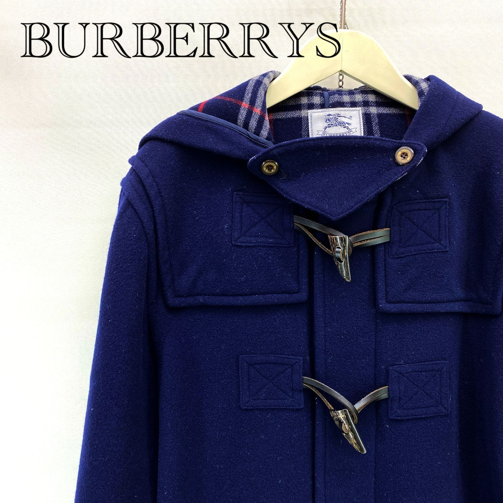 Burberrys' ネイビー ダッフルコート 裏地ノバチェック 140 Burberry