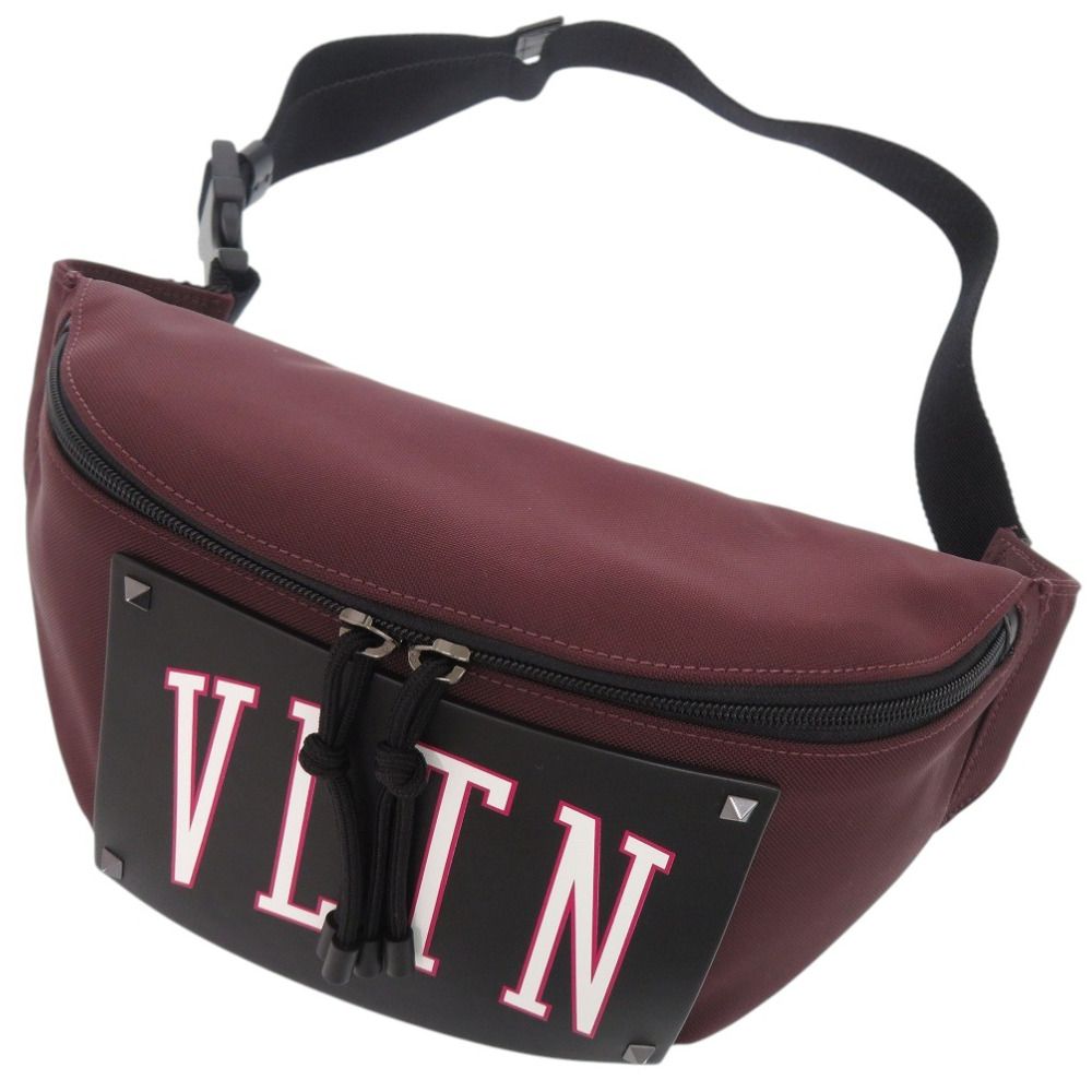 ヴァレンティノ ガラヴァーニ ナイロン ボルドー ウエストバッグ 1801 Valentino Garavani