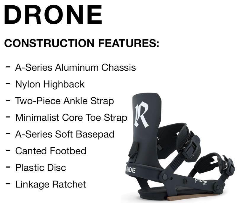 25-26 RIDE ライド DRONE ドローン メンズ レディース ビンディング バインディング スノーボード 2026