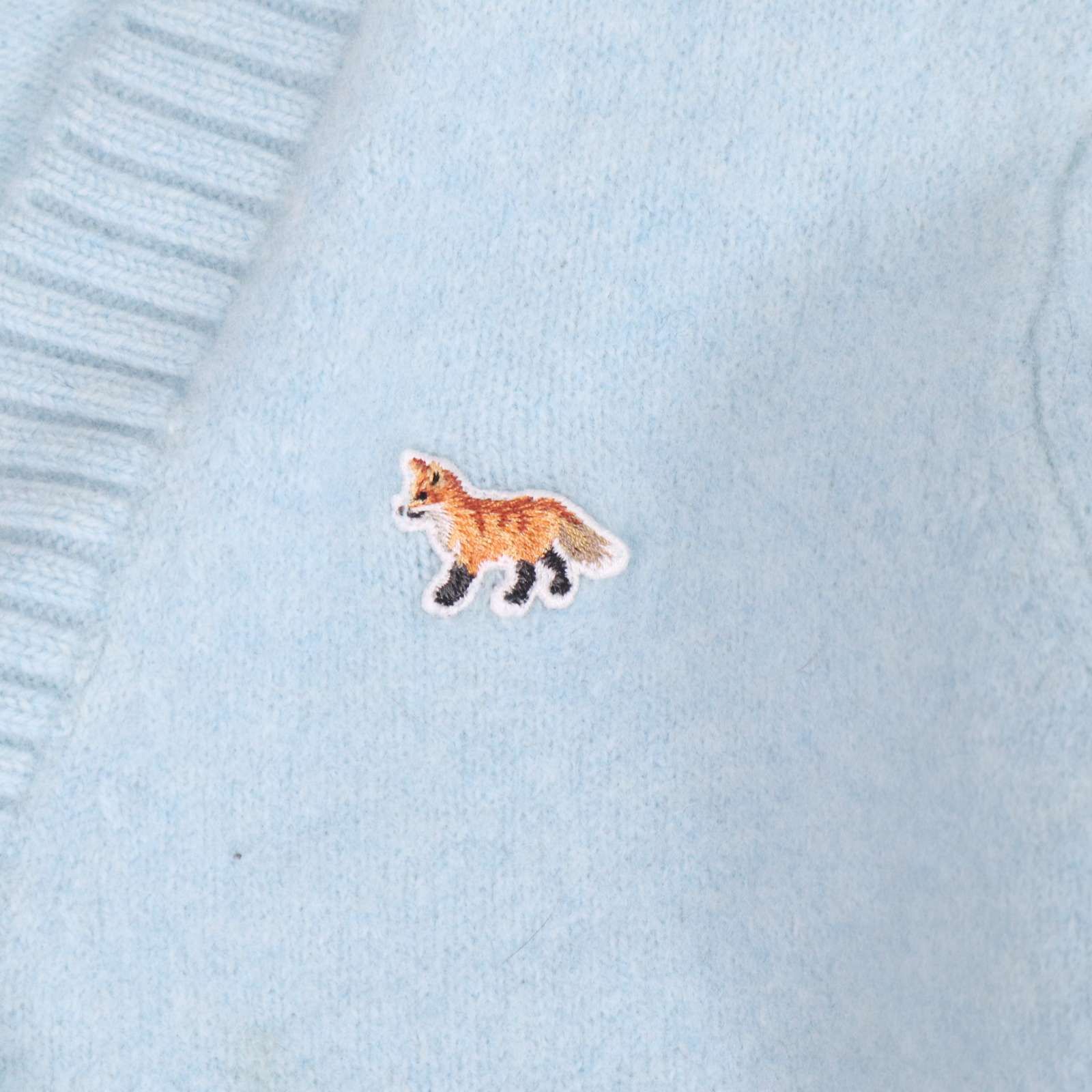 MAISON KITSUNE メゾンキツネ 秋冬 ウール100%☆ キツネ ワッペン ロゴ