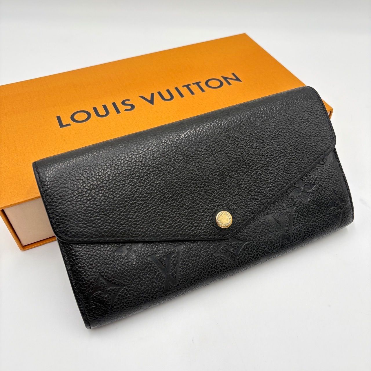 ルイヴィトン モノグラムアンプラント ポルトフォイユサラ長財布 ノワール
