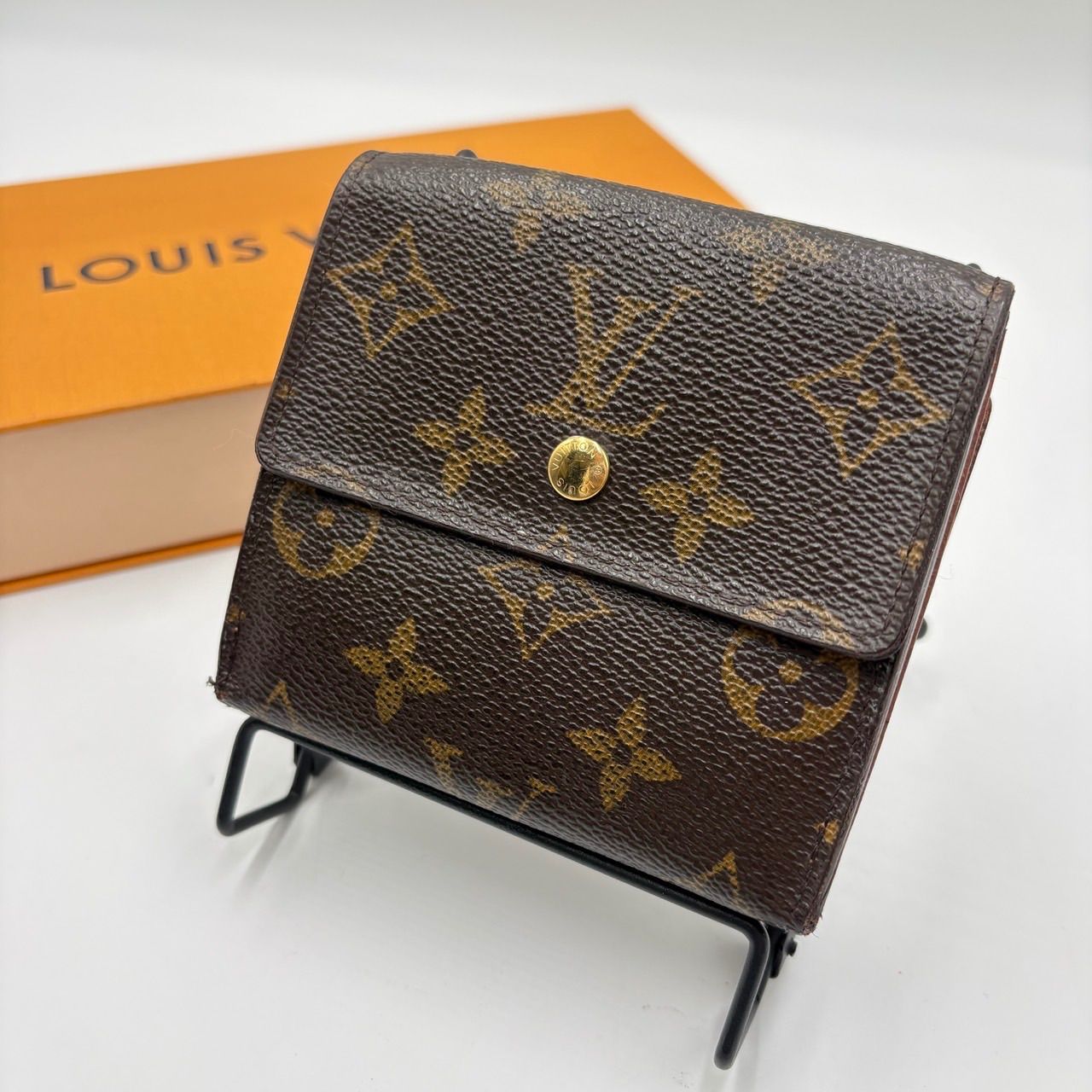 ルイヴィトン モノグラムWホック二つ折り財布