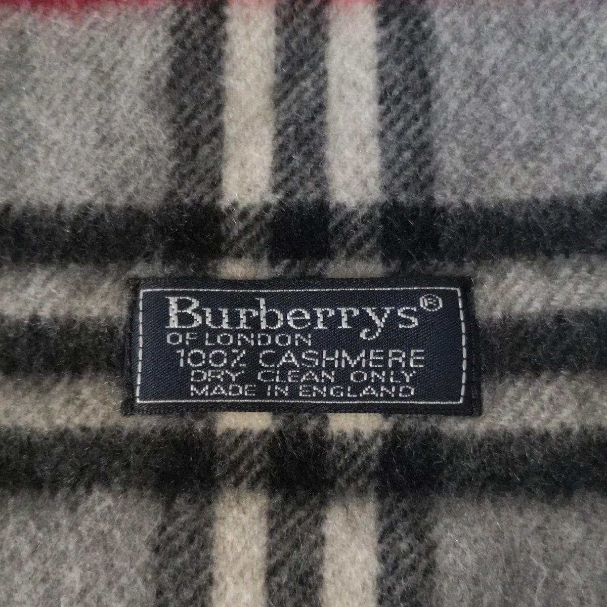 Burberry LONDON(バーバリーロンドン) マフラー - グレー×レッド