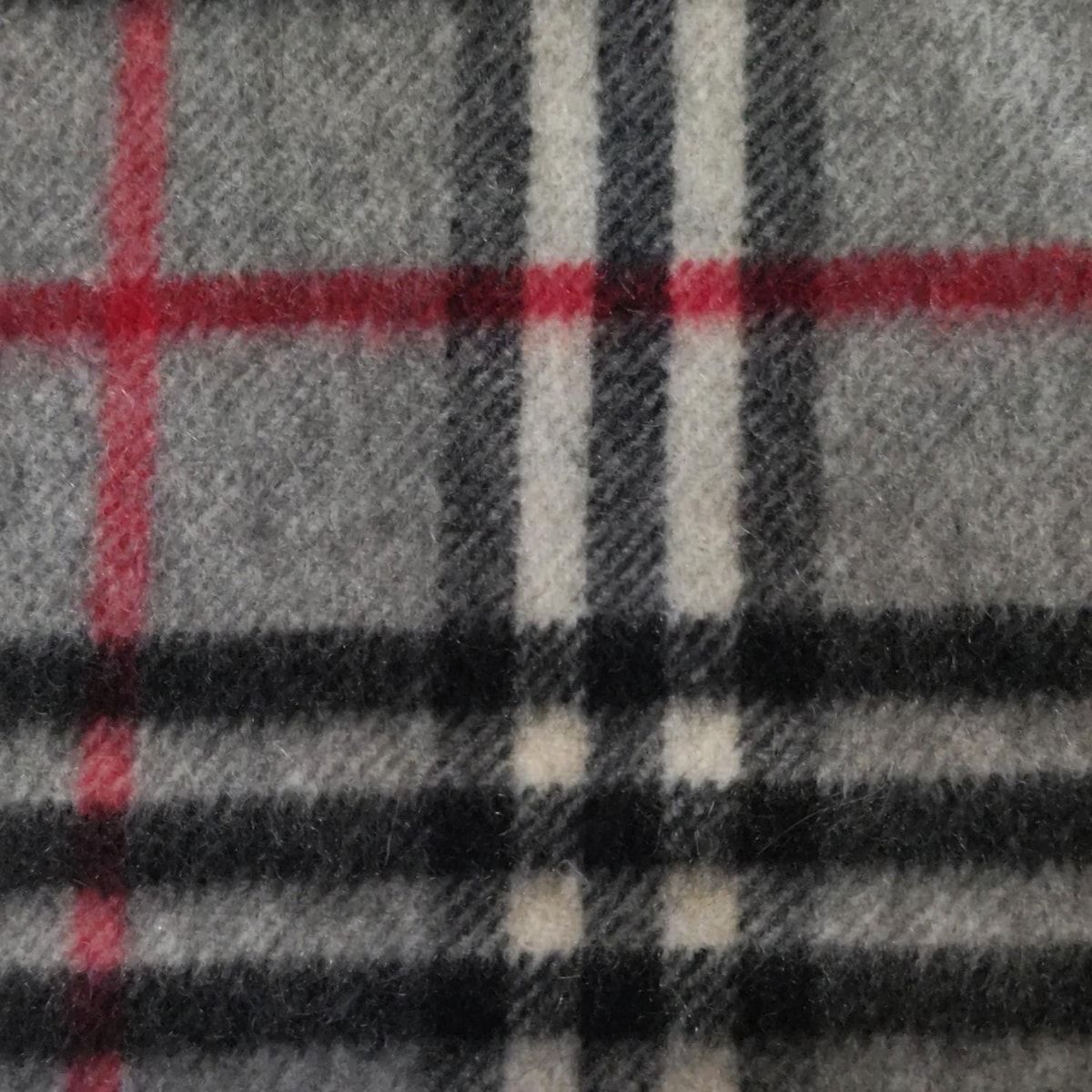 Burberry LONDON(バーバリーロンドン) マフラー - グレー×レッド