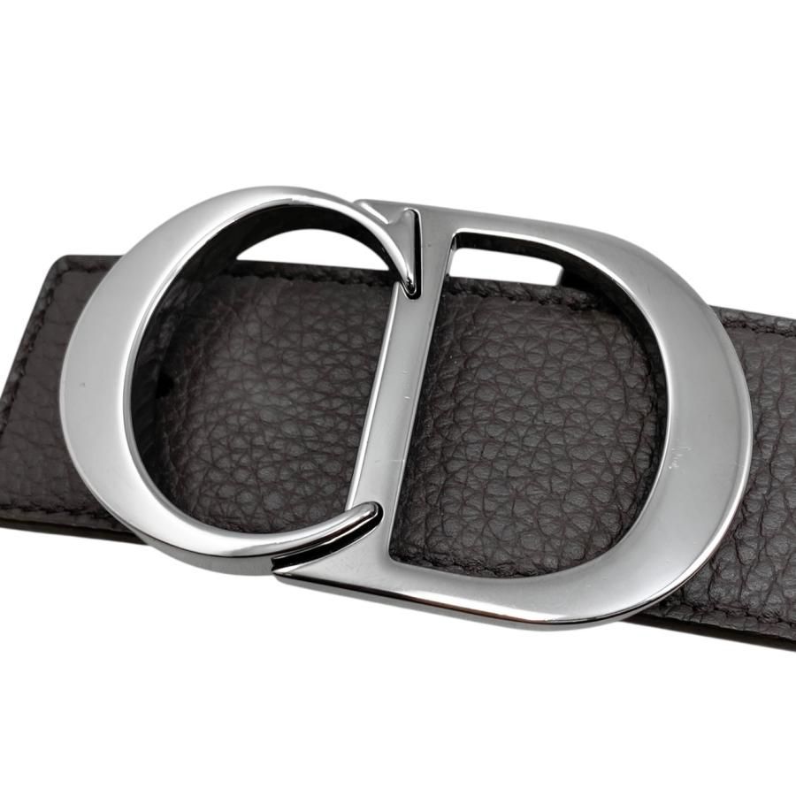 ☆E4879 クリスチャンディオール ベルト CDロゴ リバーシブル レザー