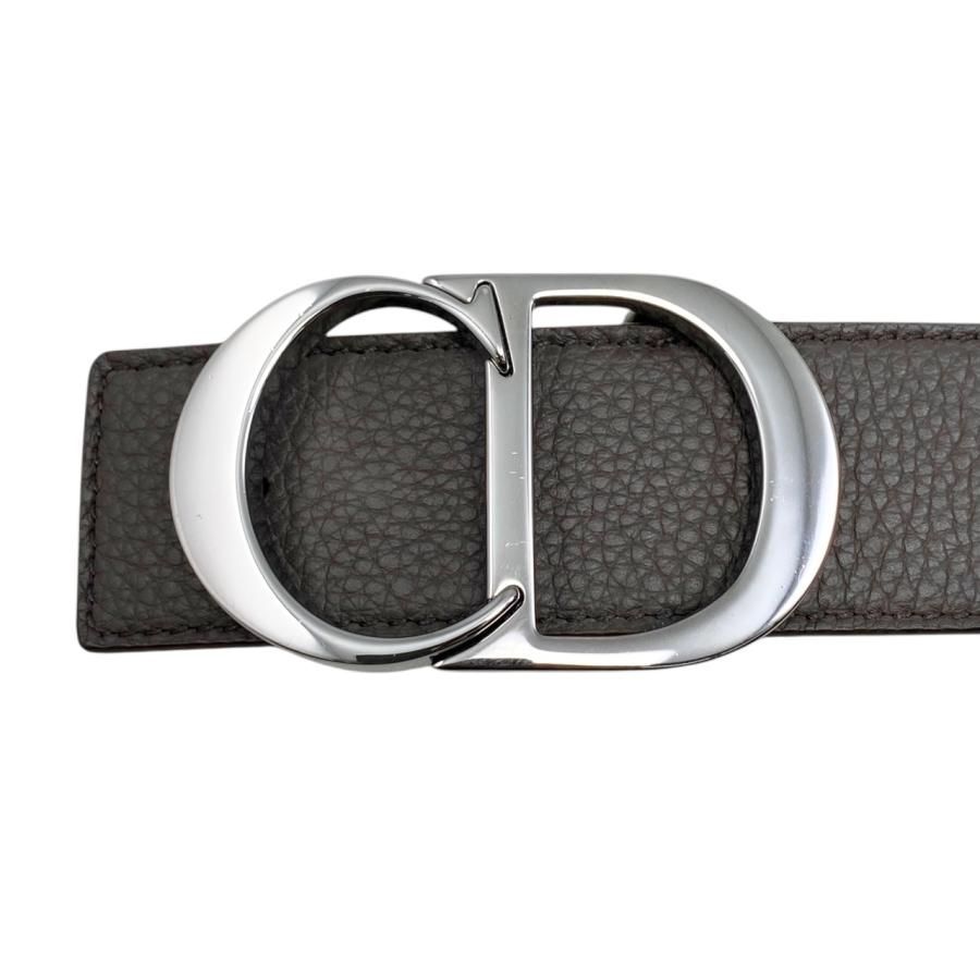 ☆E4879 クリスチャンディオール ベルト CDロゴ リバーシブル レザー