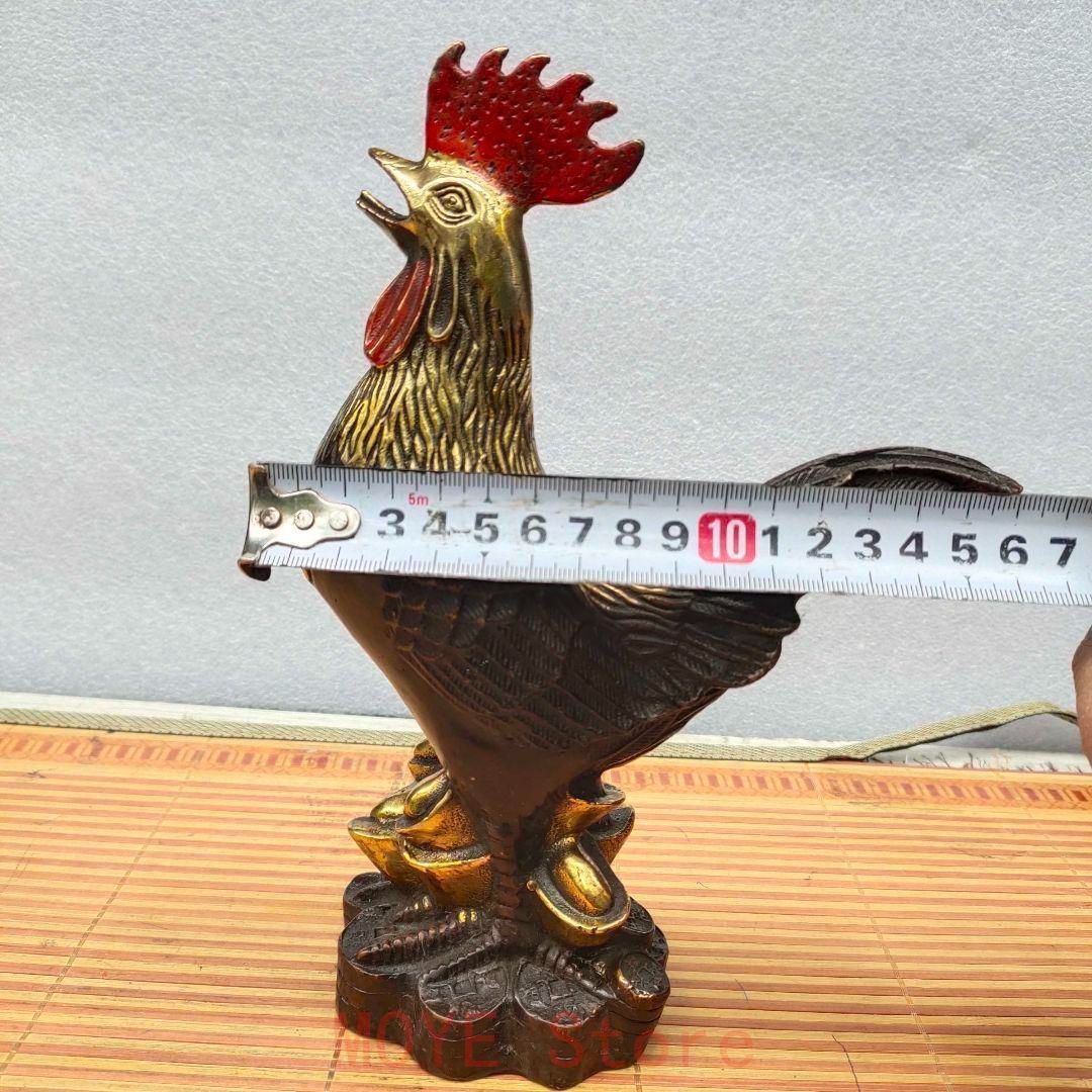 雄鶏 装飾品 工芸品 美術品 置物 渡辺環水 鶏 美術工芸 置物 ニワトリ 雄鶏 雌鶏 鋳物 - メルカリ