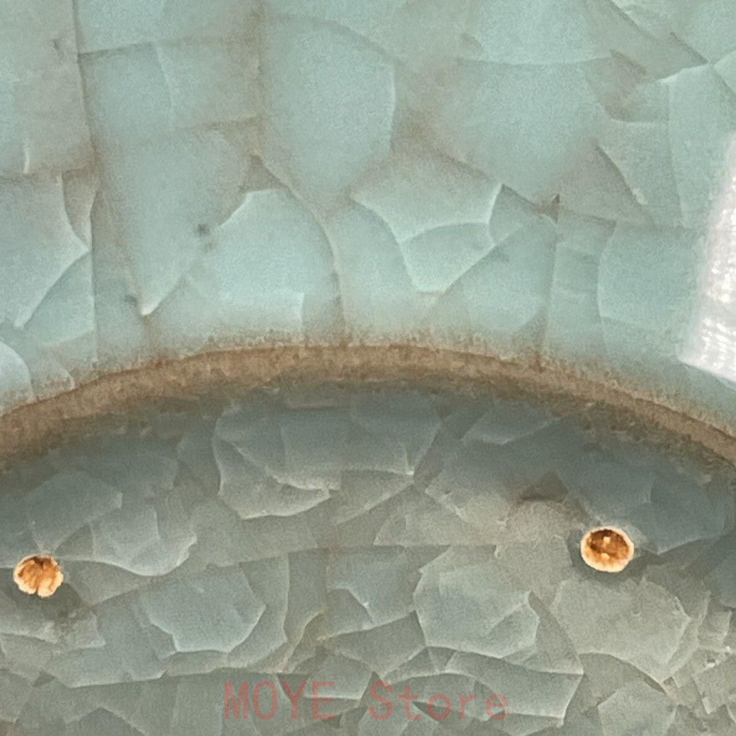 宋代の汝磁器氷裂雪花開片花口水洗盤  書道具 文房具 現代工芸品美術品 置物 宋代の汝磁器氷裂雪花開片花口水洗盤 書道具 文房具 現代工芸品美術品