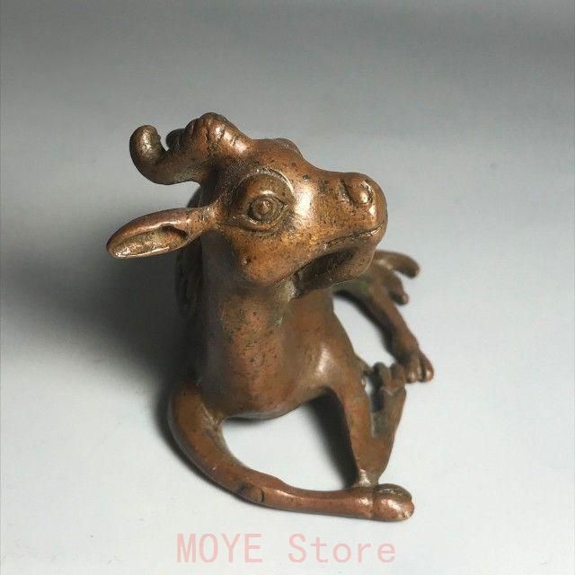 銅器 四不像銅鹿 干支羊 定規 圧紙 書道具 文房具工芸品 美術品 置物