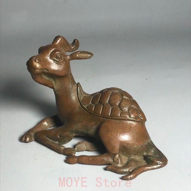 銅器 四不像銅鹿 干支羊 定規 圧紙 書道具 文房具工芸品 美術品 置物