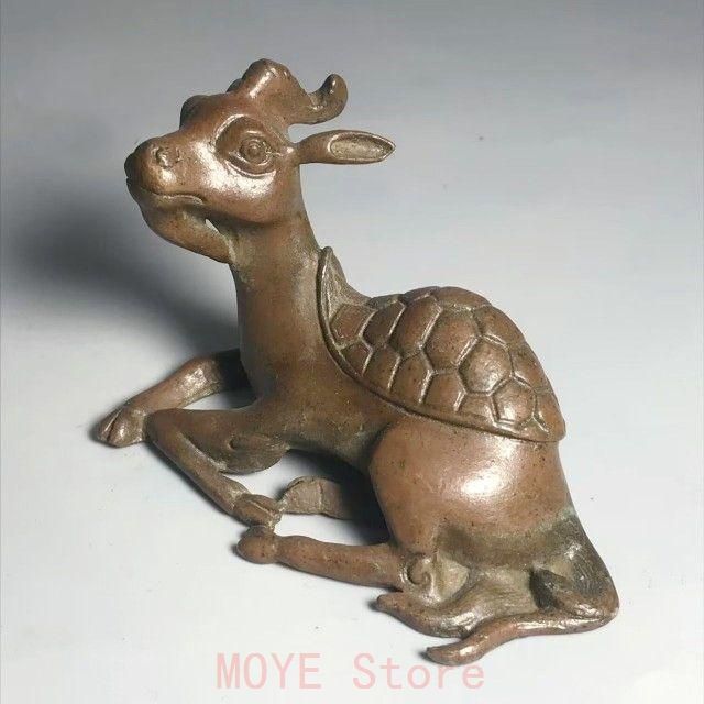 銅器 四不像銅鹿 干支羊 定規 圧紙 書道具 文房具工芸品 美術品 置物