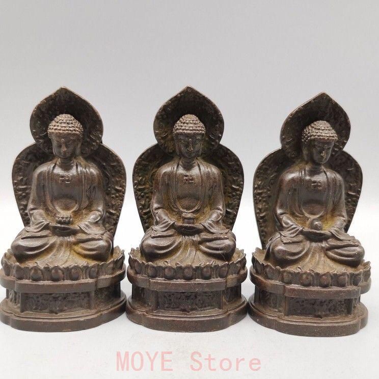 仏教美術 三宝仏 工芸品 美術品 置物 仏教美術 三宝仏 工芸品 美術品 置物 - メルカリ