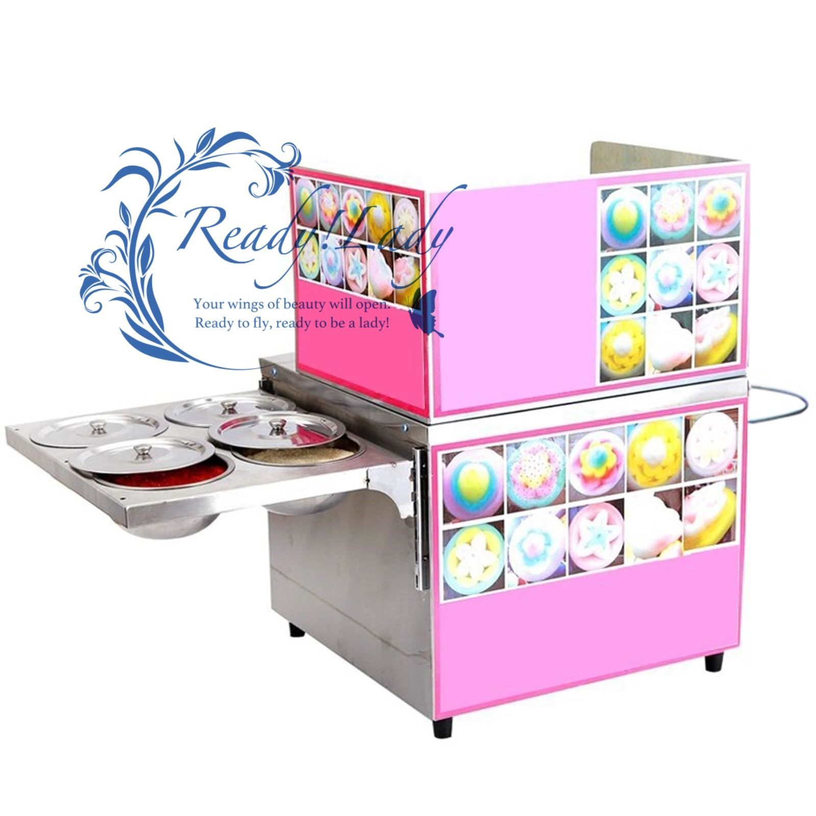 電気フライヤー 商業ファンシーガススイート綿菓子メーカー花綿菓子