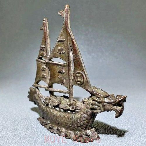 銅制 ドラゴンボ ート順風満帆 財源広進 工芸品 美術品 置物 - メルカリ