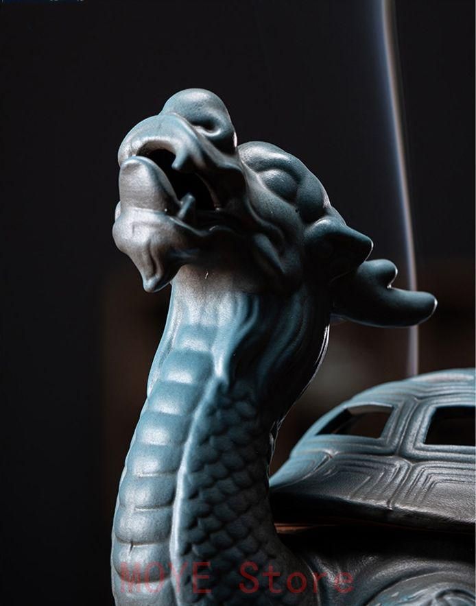  竜亀香炉 鎮宅 辟邪 開運 風水 招財 置物 陶芸 工芸品