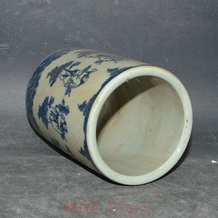 中国美術 青花八仙筆箱磁器 書道具 文房具 工芸品 美術品 置物 - メルカリ