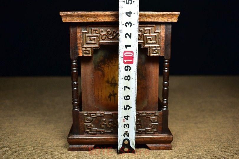老紅酸枝木梅蘭竹菊筆筒 筆置き 筆入 古文房具 書道具 現代工芸品 美術