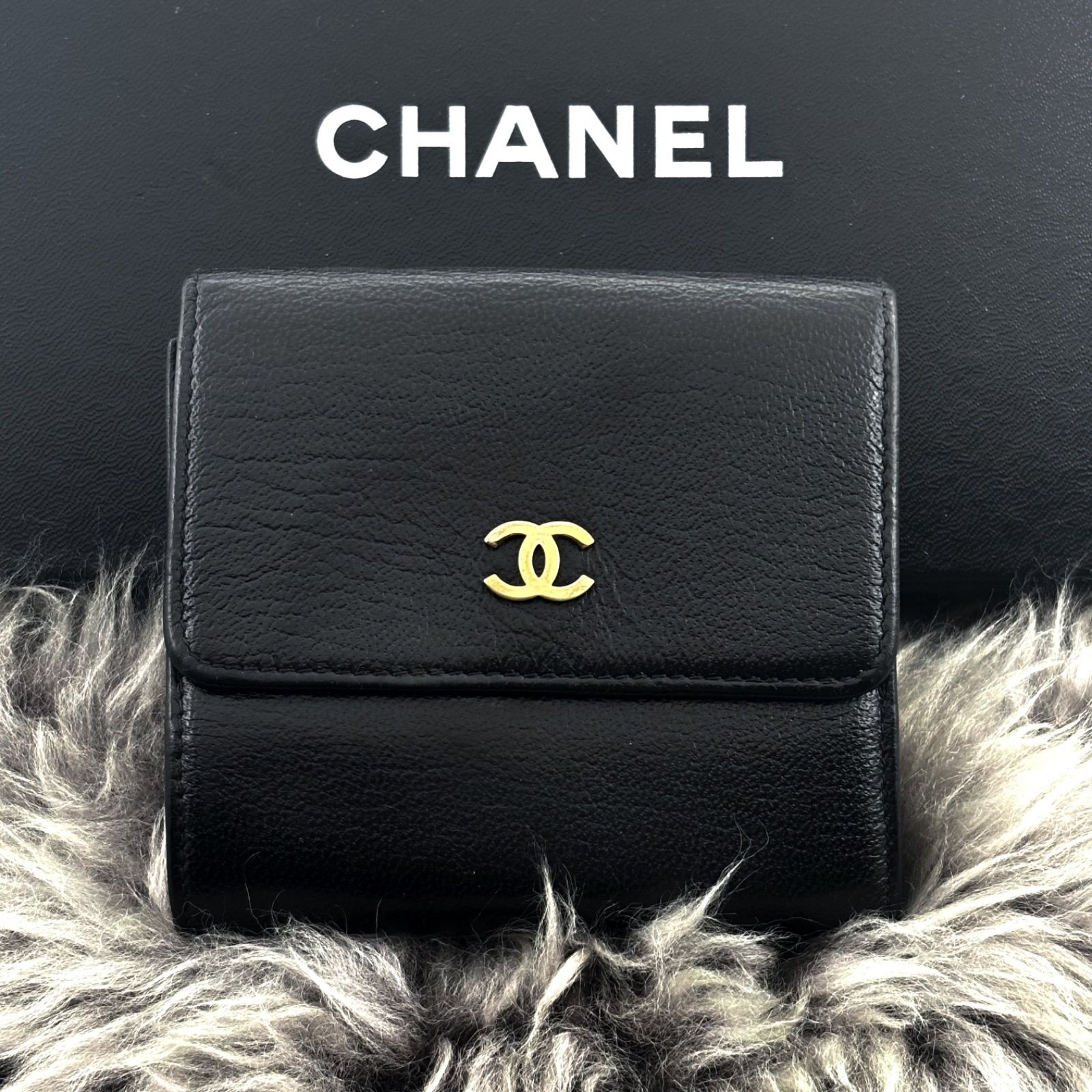シャネル CHANEL 財布 ココマーク Wホック 三つ折 ぶらんどすてら