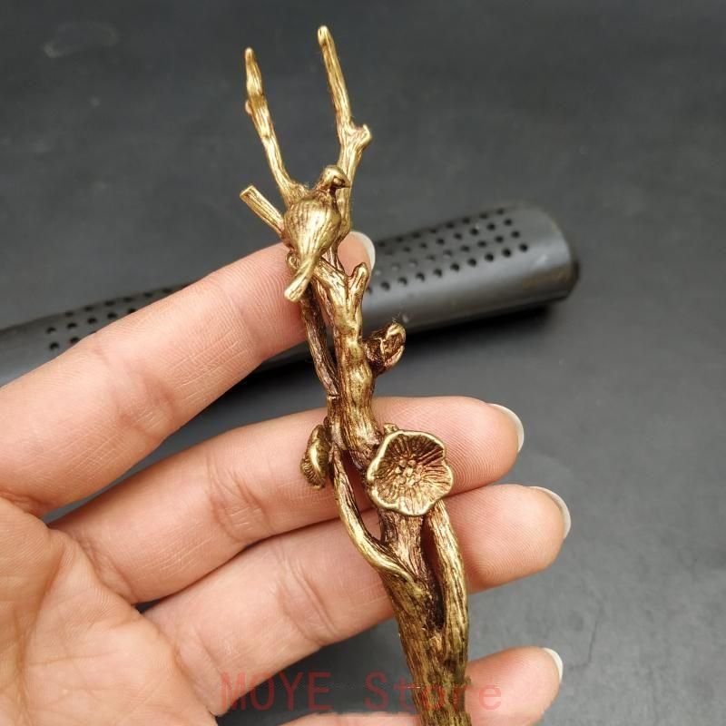 銅 細工 茶道具 喜上眉梢壺蓋叉 工芸品 美術品 置物 - メルカリ