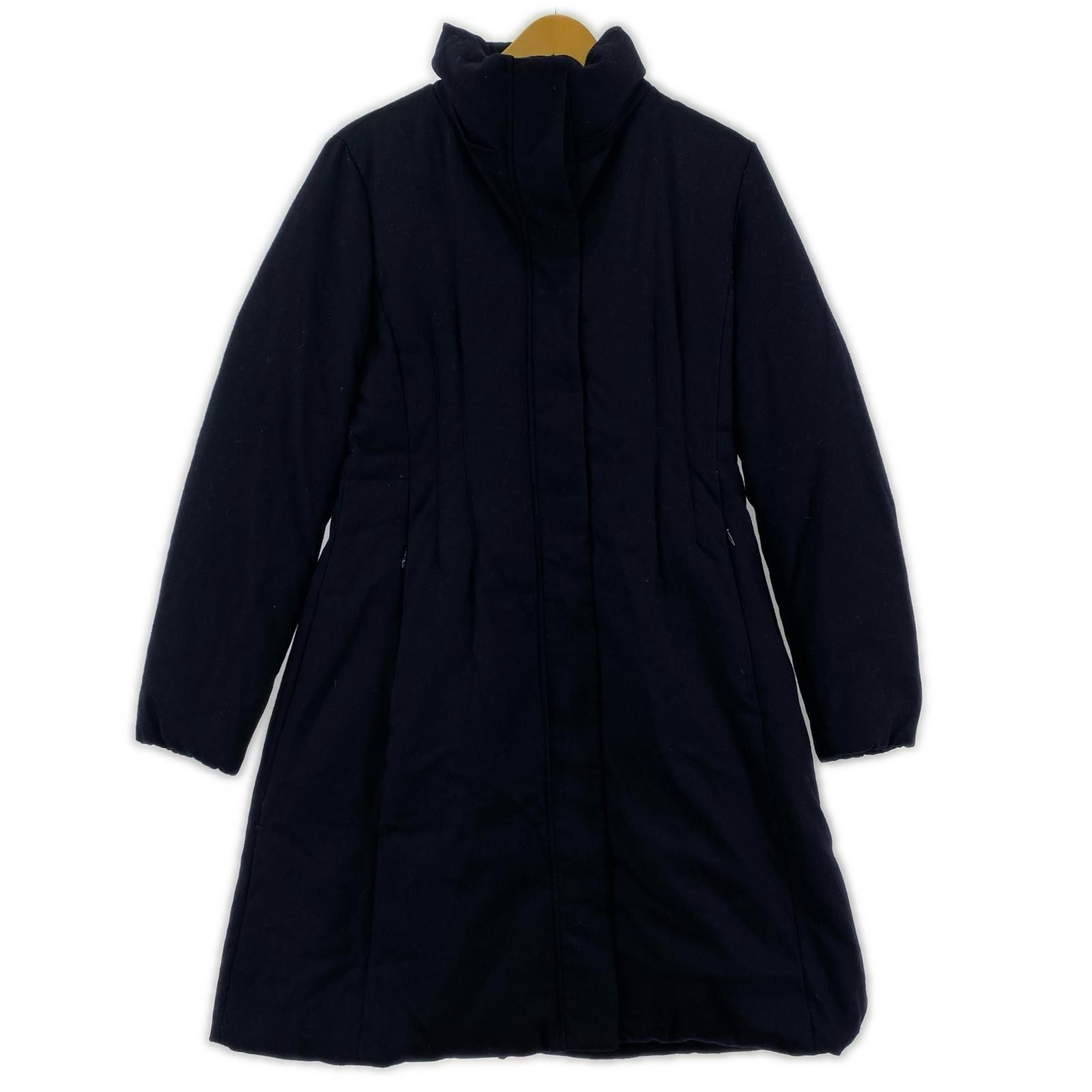 ANAYI アナイ 2wayフード付き ダウンコート size38/ネイビー - メルカリ