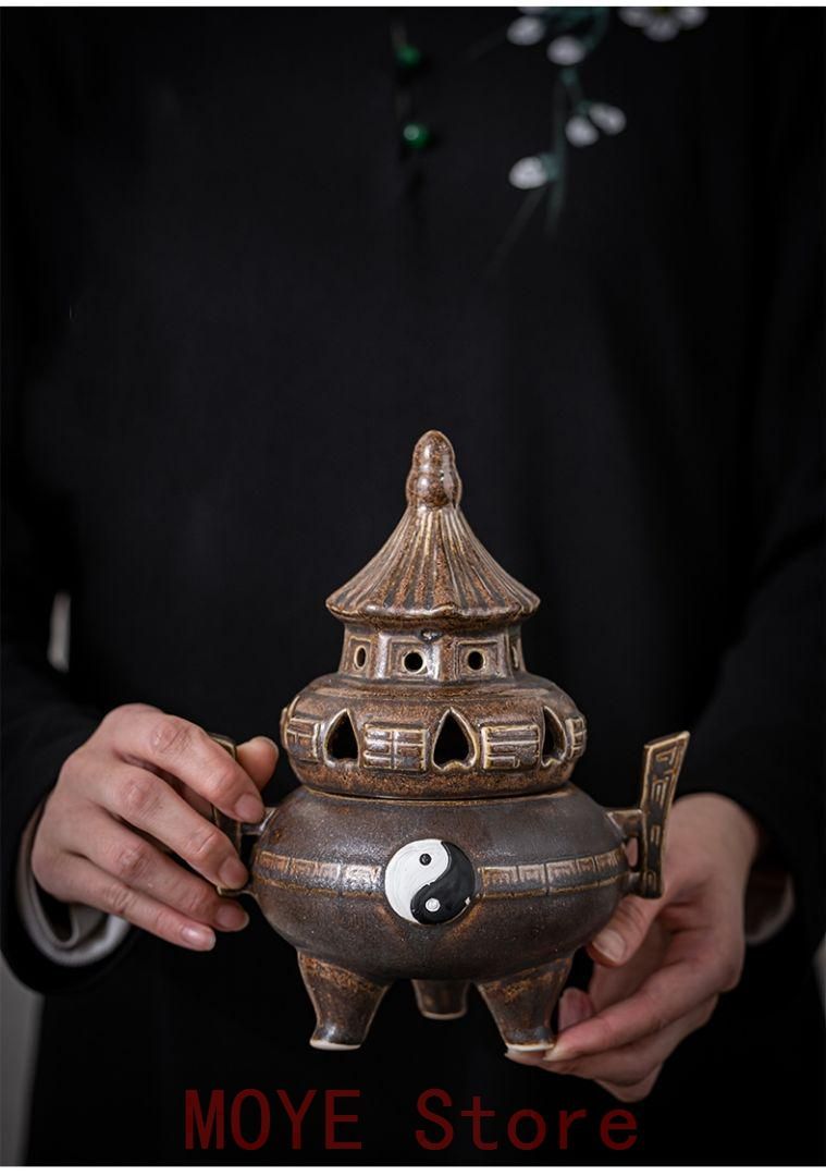 磁器香炉 太極香炉 茶道具　香道具 現代工芸品 美術品 置物 磁器香炉 太極香炉 茶道具 香道具 現代工芸品 美術品 置物 - メルカリ