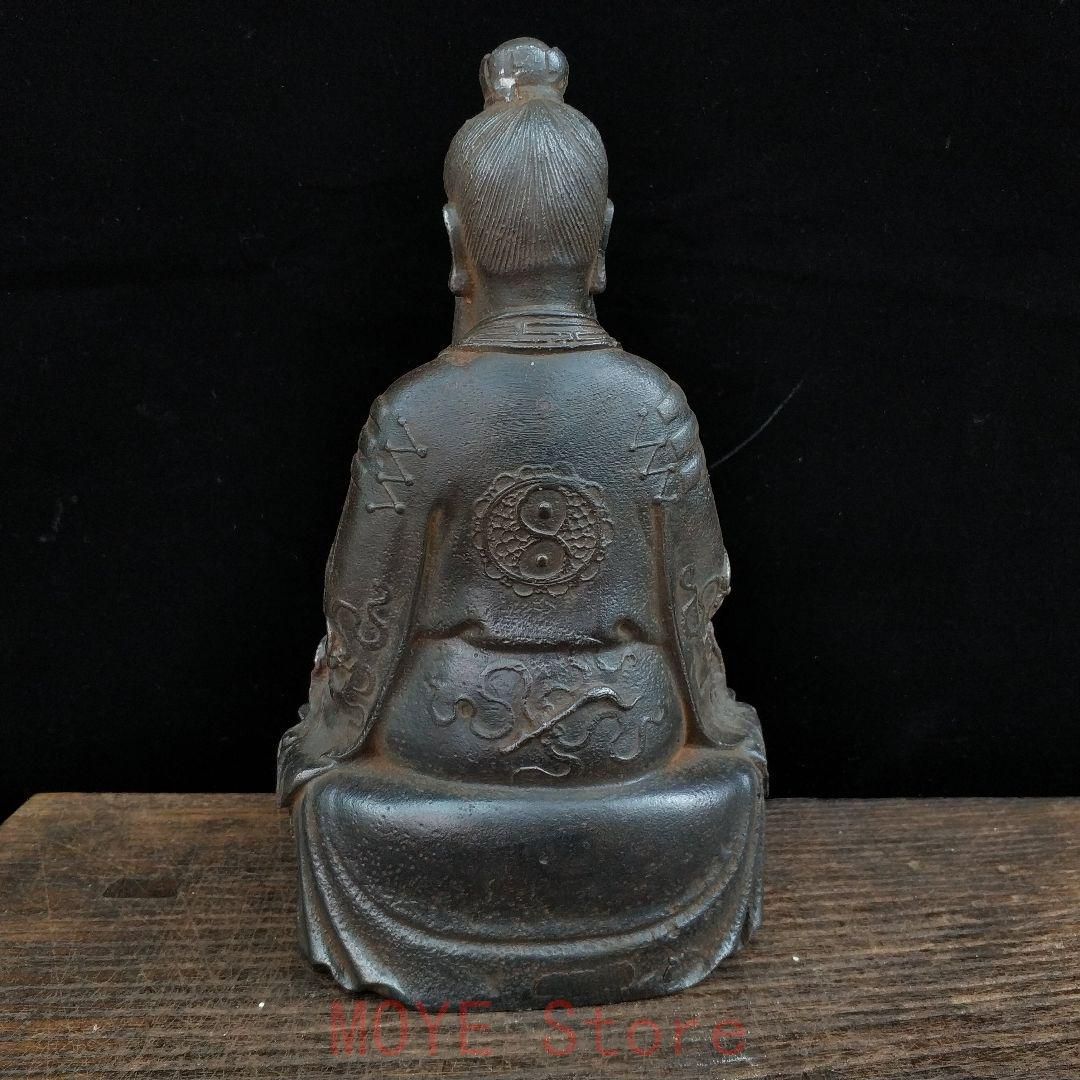 鉄器 細工 重厚 太上老君坐像 鎮宅辟邪 開運風水 招財 工芸品置物
