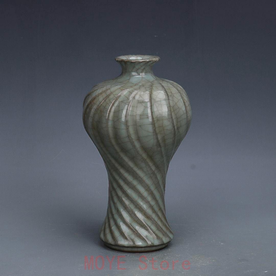 宋官窯開片釉梅瓶 景徳鎮 陶磁器 装飾品 現代工芸品美術品 置物 - メルカリ