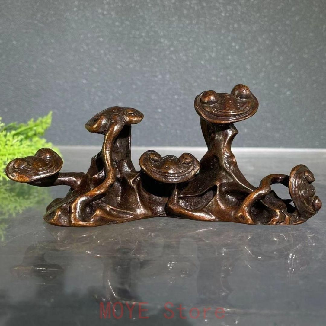 5つの霊芝如意筆架 茶台 書道具 文房具 工芸品 美術品 置物 - メルカリ