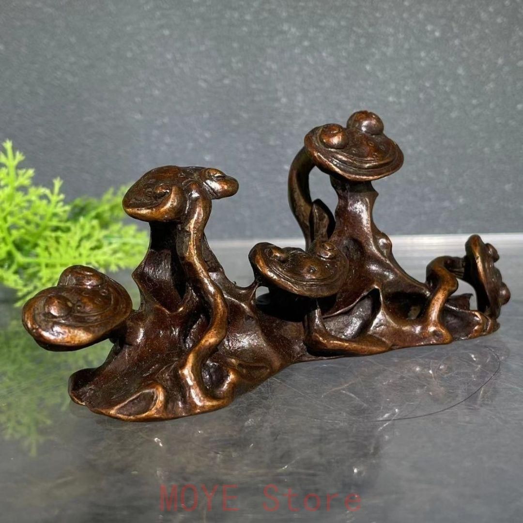 5つの霊芝如意筆架 茶台 書道具 文房具 工芸品 美術品 置物 - メルカリ