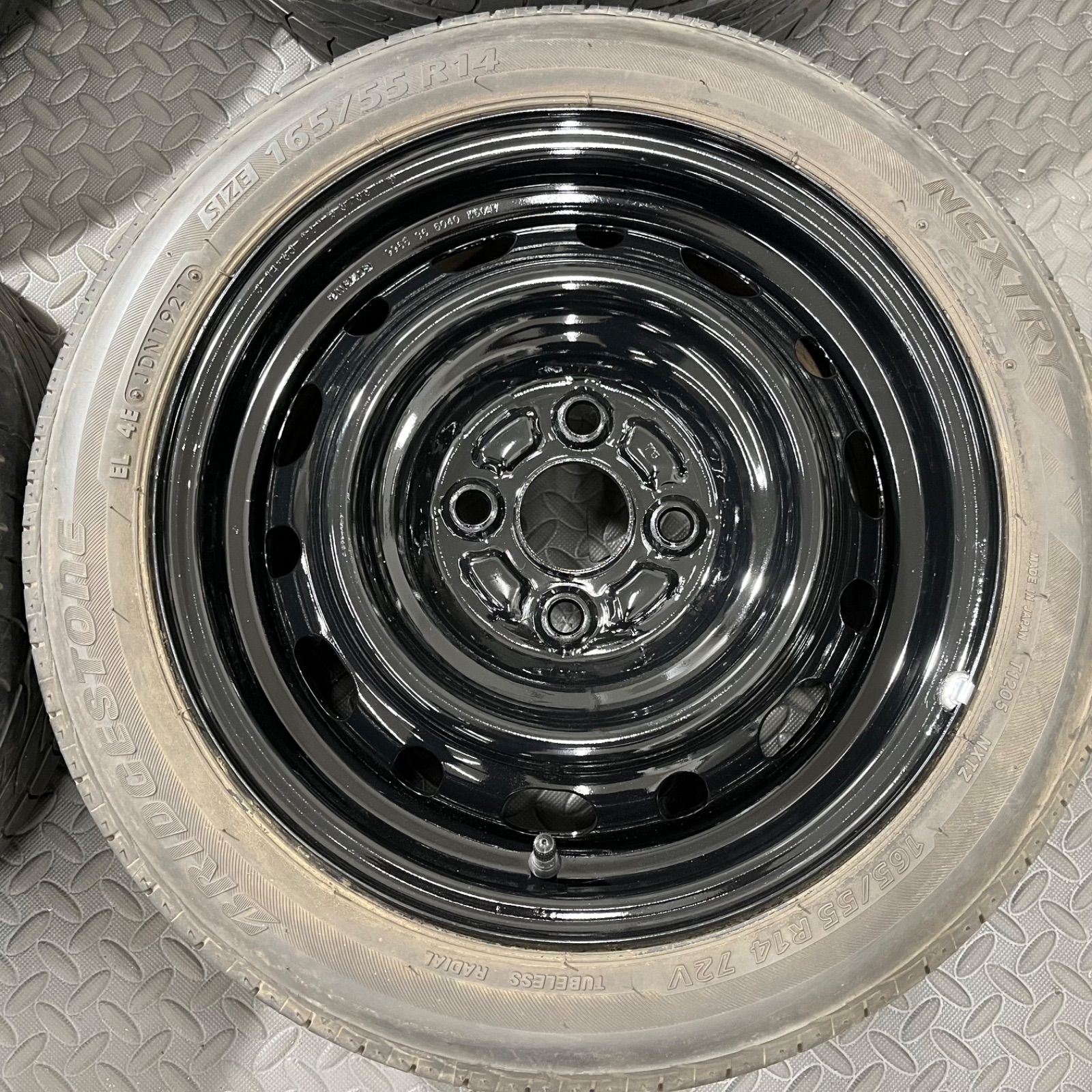  21 22年製 165 55 R 14 ブリヂストン ネクストリー デミオ6 Jホイール L 700 S ミラジーノ ルークス パレット サマータイヤ 夏タイヤ 1309 E 14インチ タイヤ ホイールセット