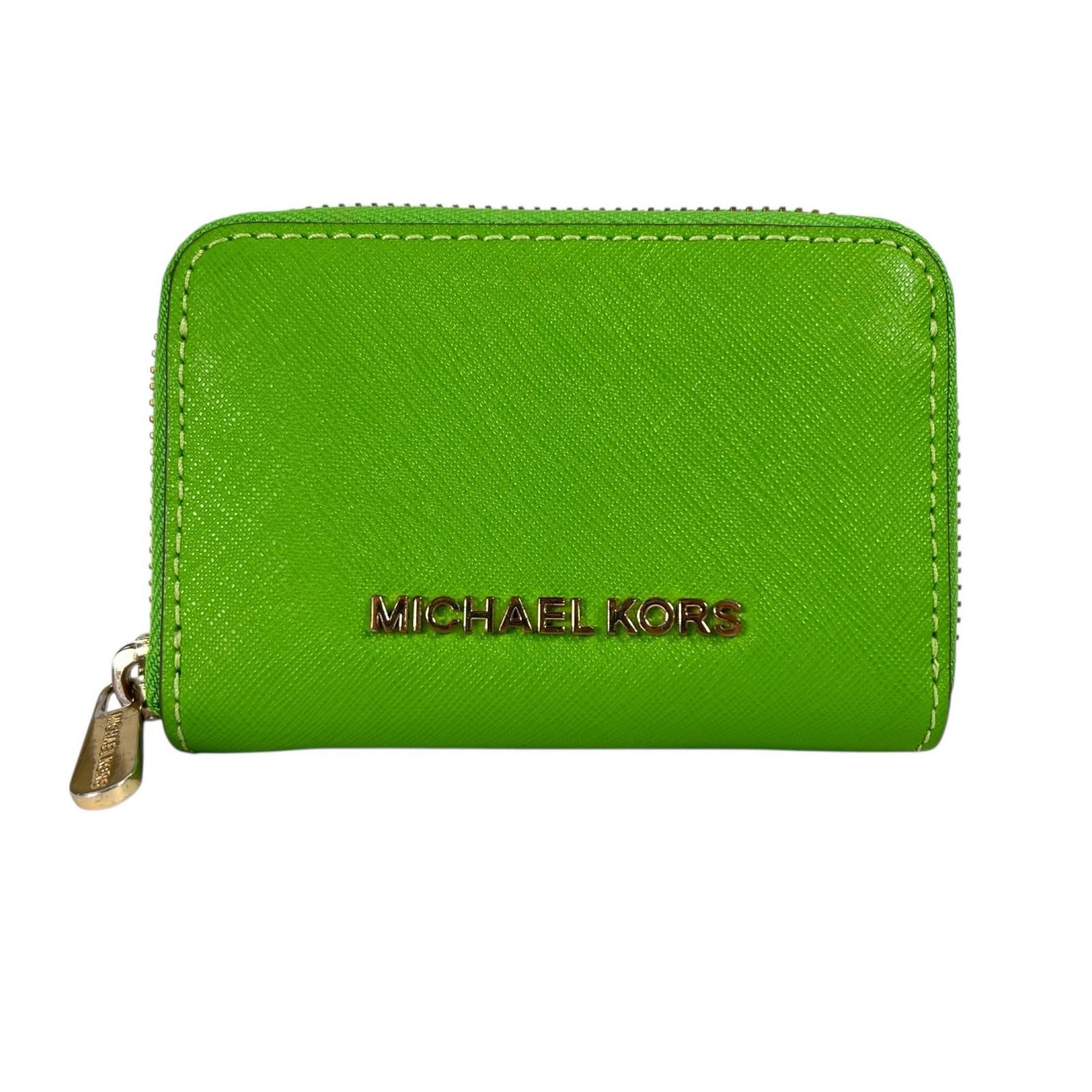 Michael Kors マイケルコース パスケース レザー グリーン レディース