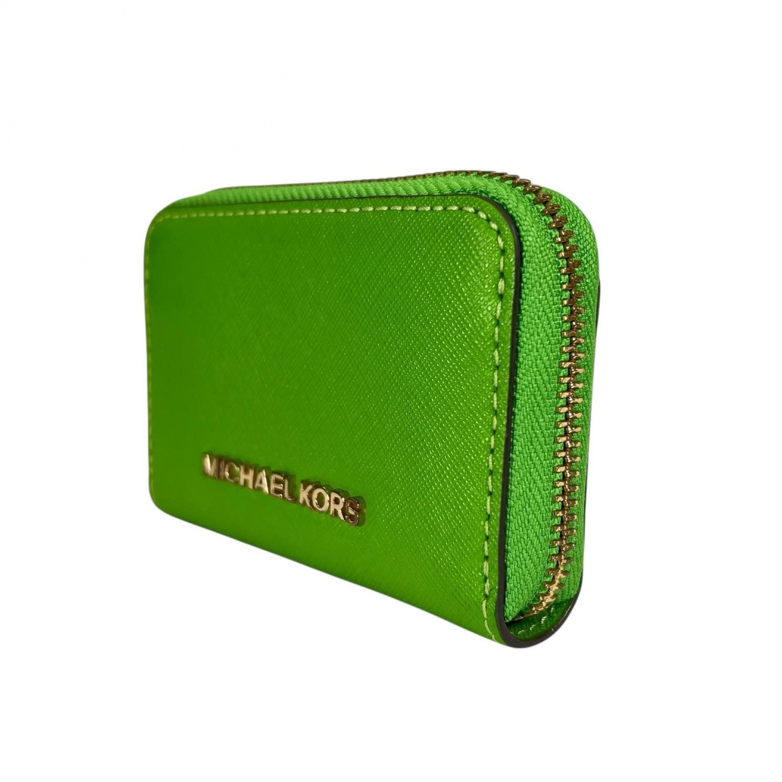 Michael Kors マイケルコース パスケース レザー グリーン レディース