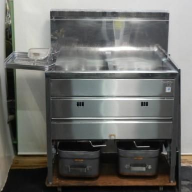 タニコー LP ガス 2槽 フライヤー TGFL-87 CW 18 L×2 36 cm プロパン 70 kg