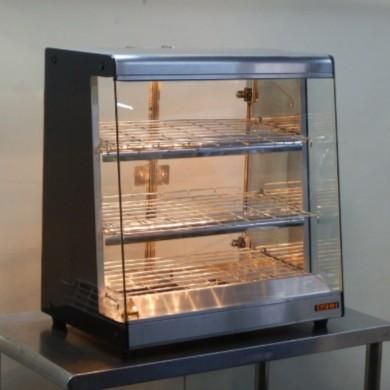 エイシン 温蔵 ホット ショーケース BESA 600 mm 31 kg 棚3段 スタイリッシュ フード ウォーマー 後アクリル開き扉