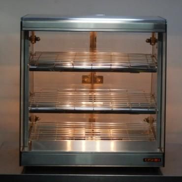 エイシン 温蔵 ホット ショーケース BESA-600 mm 31 kg 棚3段 スタイリッシュ フード ウォーマー 後アクリル開き扉