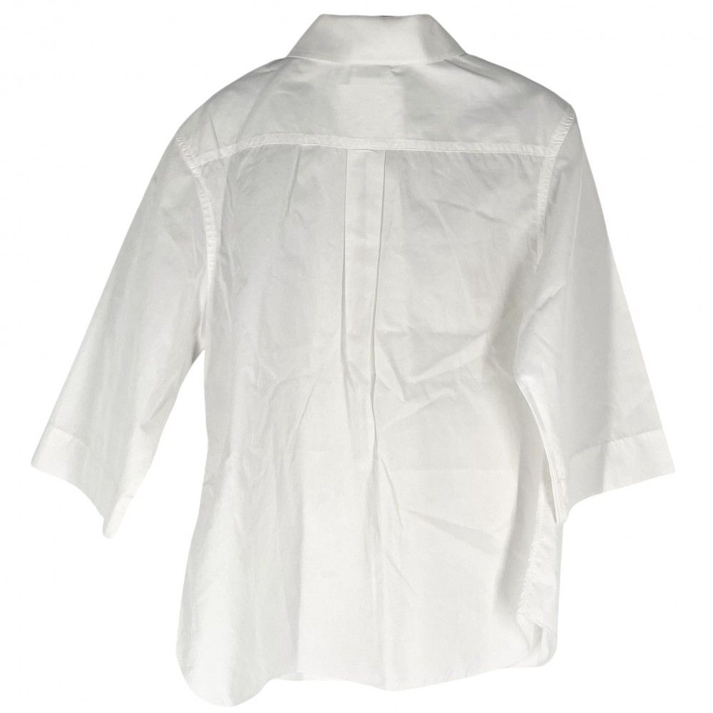 シャネル ブラウス レディース ヴィンテージ 七分袖 ココマーク ココボタン CHANEL 38 ホワイト 白 コットン 品