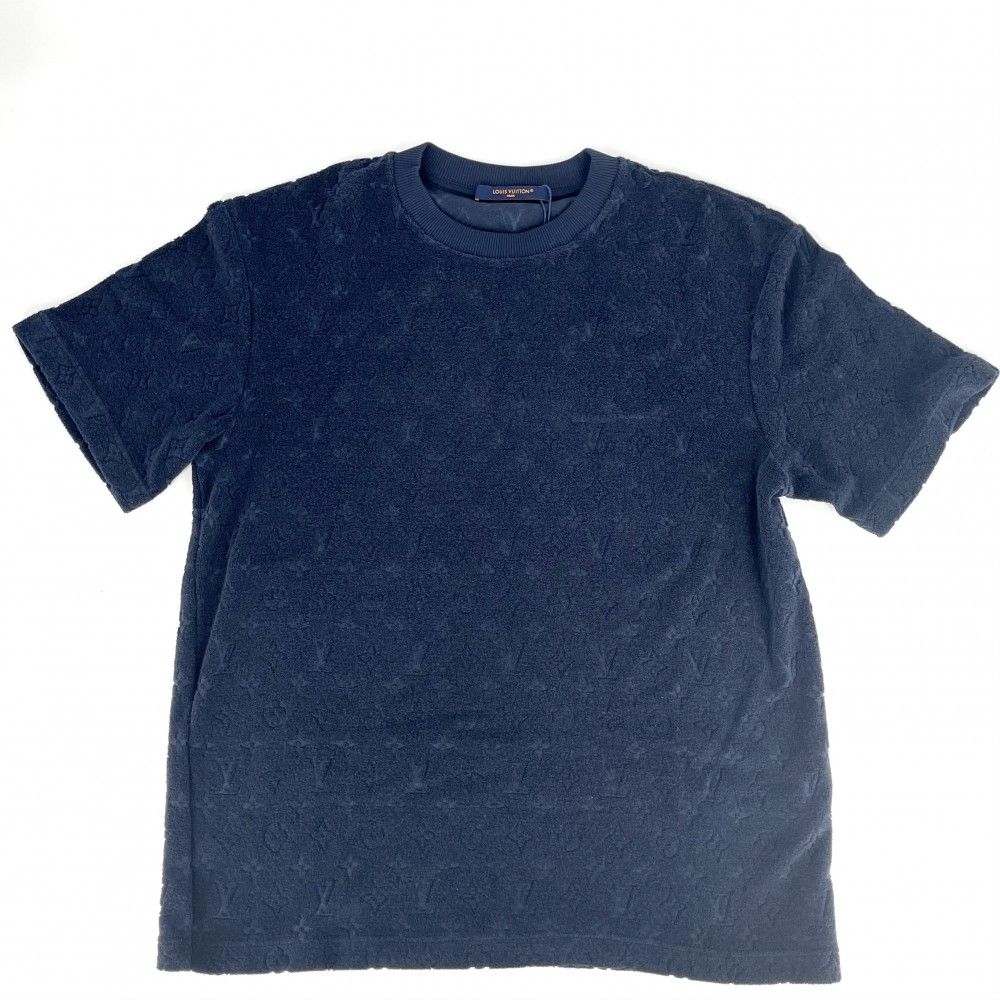 ルイヴィトン 半袖Ｔシャツ メンズ モノグラム フレンチテリー アパレル トップス 服 タオル LOUIS VUITTON S ネイビー 紺 コットン ナイロン 春 夏 品