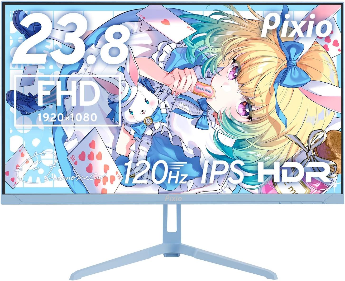 Pixio PX 246 WAVEB ゲーミングモニター 23 8インチ FHD 120 Hz IPS パステルブルー