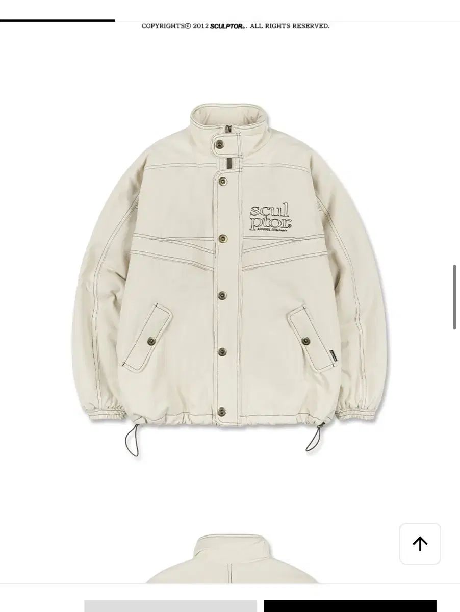 SCULPTOR Contrast Stitch Work Jacket Cream