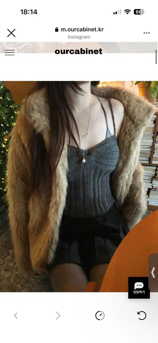 our cabinet ハイネック ファー ジャケット