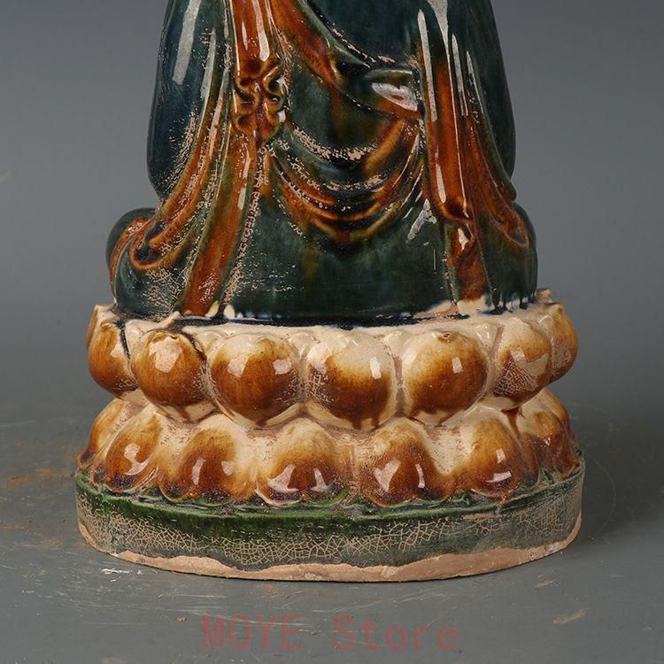 唐三彩 釈迦坐蓮仏 縁起物 工芸品 美術品 置物 - メルカリ