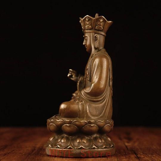 仏教美術 仏像 地蔵王仏像 銅製 銅器 工芸品 美術品 置物 仏教美術 中国 仏像 地蔵王 小仏像 銅製 銅器 - メルカリ