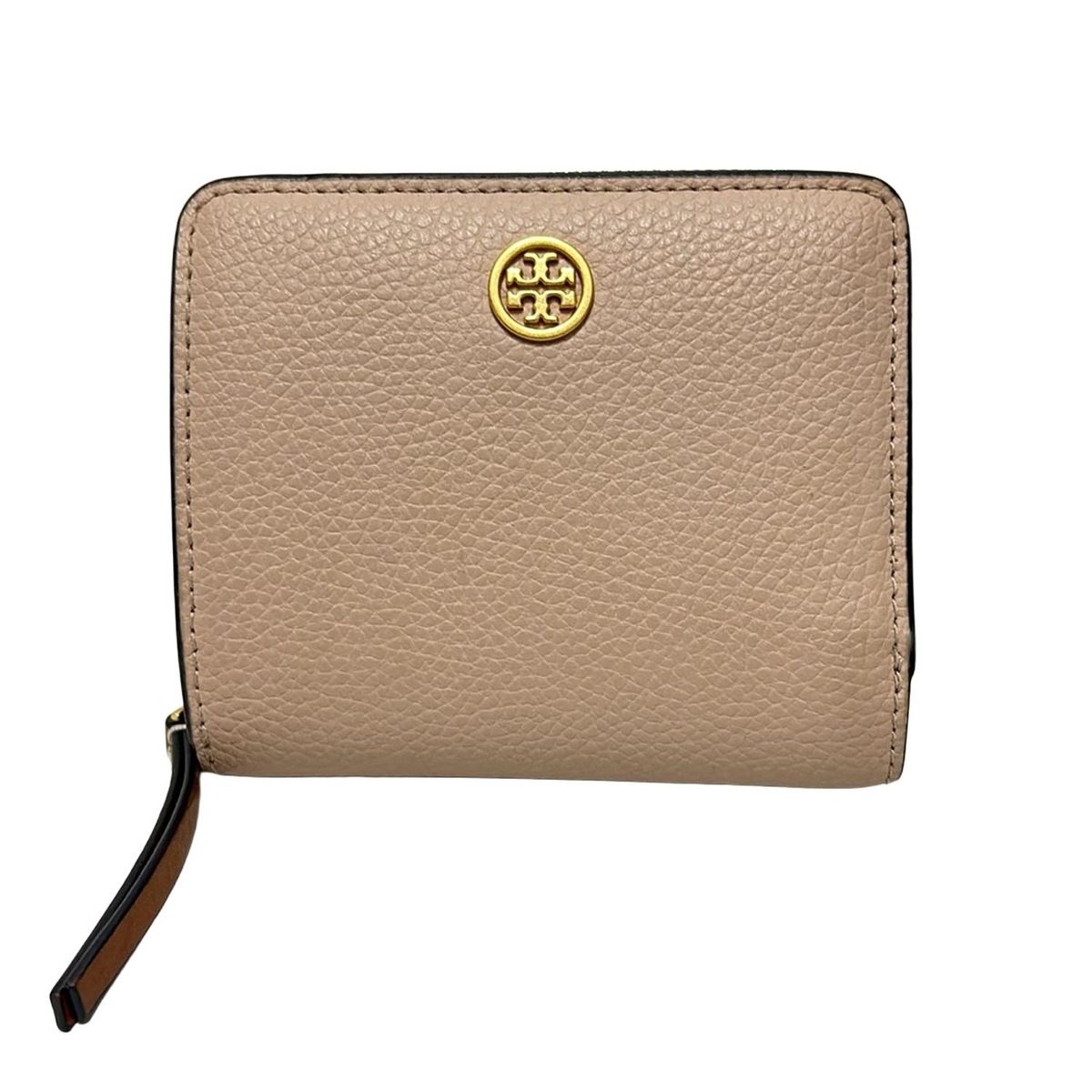 【Tory Burch（トリーバーチ）】新品未使用／二つ折り財布 ベージュ TORY BURCH(トリーバーチ) 2つ折り財布 - ピンクベージュ ラウンド
